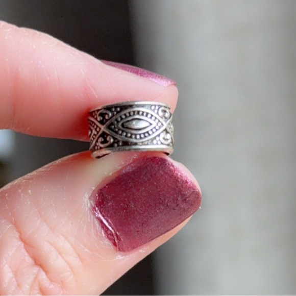 Sterling Silver Patterned Wide Ear Cuff - Picture 3 of 10